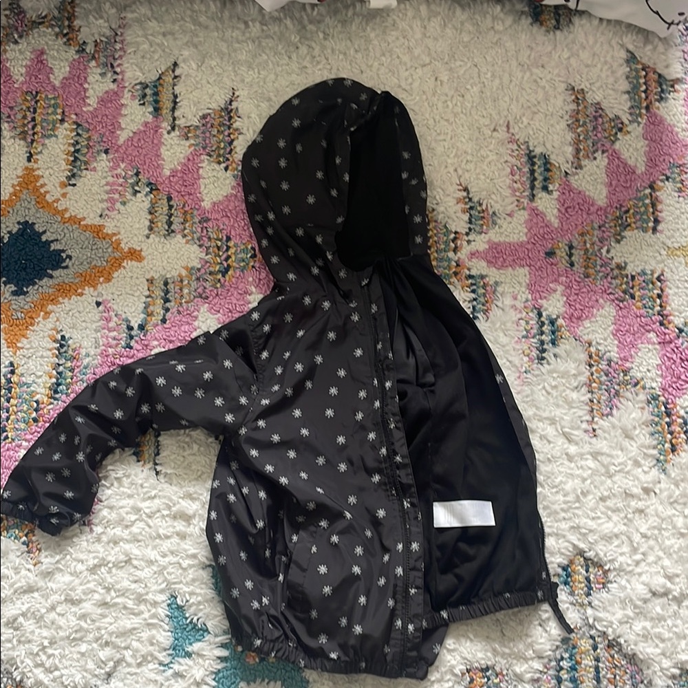 Kids Black Snowflake Jacket